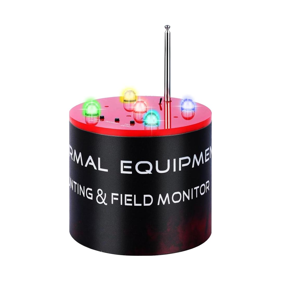 Advanced Ghost Hunting Equipment with Temperature Deviation Detection and Enhanced Sensitivity, EMF for Professional Paranormal Investigators, Electromagnetic Measuring Detectors, Red