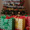 YALTOON 12 Pack Extra Large Christmas Gift Bags, Heavy Duty Reusable Tote Bags with Handles, Non-Woven Large Christmas Bags for Gifts, Holiday Shopping, Xmas Party Favors, 12pcs XL 16.9"x12.6"x7.1"