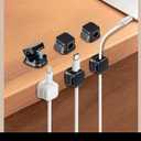 5 x Magnetic Cord Organizer, 4 Pack Cable Clips for Desk & Nightstand - Adhesive Cord Holder for Charging Cables, USB & Phone Charger Cord Management for Home, Office, Car - No Residue