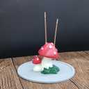 Lovely Mushroom Burner, Incense Burner Holder Using Two Incense Sticks at The Same Time, Perfect for Home Decor Gift Crafts (Cylindrical)