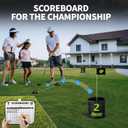 Golf Chipping Game with 2 Retractable Clubs & 9 Holes, Portable Golf Set for Adults Kids, Outdoor Indoor Sports Practice Toy Gift for Family Play Yard, Backyard, Lawn, Beach