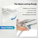 Folding Wall Desk for Small Space, 21.7Inches Wooden Floating Table
