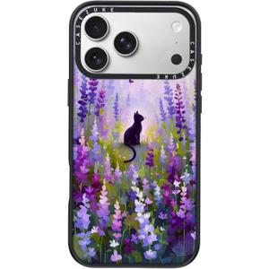 Clear TPU Phone Case Cover for iPhone 17 Pro with Design, Drop Protection, Cute Case for Girl Women, Cat in Lavender