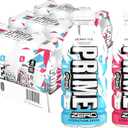 PRIME ZERO BERRY ICE & CHERRY ICE Sugar Free Sports Drinks, Electrolyte Enhanced to Replenish Fluids, B Vitamins, Antioxidants, Low Calorie, Made with Natural Flavors, 12 Fl Oz 24 Pack (BB DATE: 5/2027)