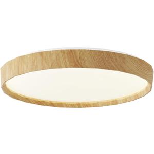 ANYLOVE 19 inch LED Flush Mount Ceiling Light Fixture,3000K 4000K 5000K Adjustable Ceiling Lights, Farmhouse Oak Wood Grain Ceiling Light for Bedroom Hallway Bathroom Kitchen