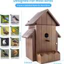 Smart Bird House with Camera, 1080p HD WiFi Outdoor Bird Box. Features Auto Capture Bird Video & Motion Detection, Night Vision, App Alerts and Serves as a Bird Nesting Box (Dark, Normal)