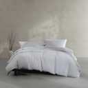 Calvin Klein - King Duvet Cover Set, 100% Cotton Jacquard with a Washed Texture Percale Reverse, 3 Piece Set with Matching Pillowcases (Blue)