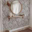 Peel and Stick Floral Wall Mural Tropical Wallpaper for Bedroom Wall, Banana Leaves Line