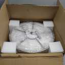 20 Inch Caged Ceiling Fan with Light and Remote, Quiet Reversible AC Motor, 5 ABS Blades, Modern Industrial Crystal Low Profile Small Ceiling Fan Light for Bedroom Home Indoor