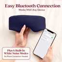 SilkSound 100% Mulberry Silk Bluetooth Sleep Mask, Skin-Friendly Sleeping Eyemask with Bluetooth Headphones, Sleep Gifts for Women, Silk Eye Mask Headband Headphones for Sleeping Side Speakers (Navy)