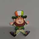 Haull 6 Pcs St. Patrick's Day Leprechaun Figurines Wooden Table Decorations Little Leprechaun Figurine Small Whimsical Irish Shamrocks Sign Gift for St. Patrick's Day Office Desk Home Party Supplies