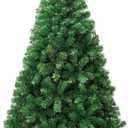 Traditional Christmas Tree with Metal Stand, Holiday Christmas Pine Tree for Home, Office, Party Decoration (6 feet)