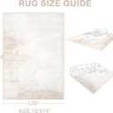 Area Rugs 10x14 Living Room: Washable Rug Modern Abstract Large Rugs Soft Non Slip Neutral Rug Stain Resistant Indoor Carpet for Bedroom Kitchen Dining Room Home Office Rugs(Beige, 10'x14')