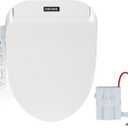 KERDE P30A Electric Bidet Toilet Seat - Smart Heated Seat with Auto-Flush, Side Panel Control for Existing Toilets, Quiet Close Lid & Warm Air Dryer Elongated