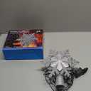 DG-Direct Christmas Tree Topper Lighted with Silver Snowflake Projector, Led Rotating Magic Snowflake, 3D Hollow Glitter Lighted Silver Snow Tree Topper for Christmas Tree Decorations