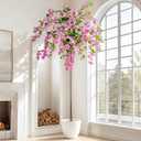 Erimda 7.2FT Artificial Bougainvillea Tree Artificial Tree Tall Potted Fake Bougainvillea Trees for Outdoor Indoor Lifelike Potted Faux Plants with Wood Trunk and Flowers Office Wedding Home Decor