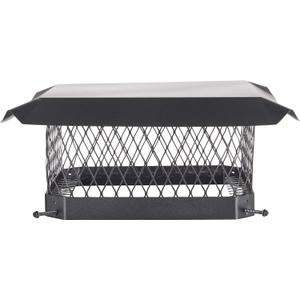 Shelter 13" x 13" Single Flue Bolt-On Chimney Cap, Fully Assembled, Galvanized Steel