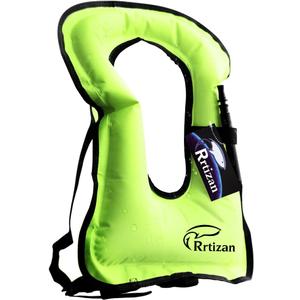 Rrtizan Snorkel Vest, Adults Portable Inflatable Swim Vest Jackets for Snorkeling Swimming Diving Safety (one_size, Green)