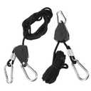 1pair Adjustable Heavy Duty Rope Hanger Reinforced Metal Gears for Indoor Grow Lights and Plant Hanging Easy Install Ratchet System for Optimal Light Positioning