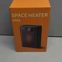 Lerat Electric Space Heater, Small Heater for Indoor Use, 1200W PTC Fast Heating Portable Heater, Overheat & Tip-Over Protection, Heating & Fan Modes for Bedroom, Office, Camping, Black