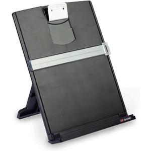 3M Desktop Document Holder Copy Holder, Adjustable Clip Holds Portrait and Landscape Documents for Easy Viewing, Bottom Ledge Has Lip to Keep up to 150 Sheets Securely in Place, Black (DH340MB)