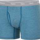 5 x Hanes Boys' Originals Boxer Briefs, Stretch Cotton Underwear, Assorted, 6-pack (Blue, L)