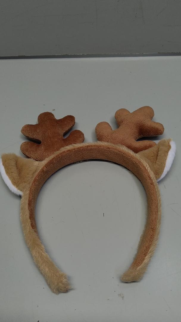 Reindeer Antlers Headband with Ears, Brown, One Size for Adults and Children, Suitable for Easter Party