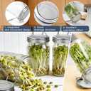 2 Pack Stainless Steel Sprouting Lids for Wide Mouth Mason Jars, Reusable Fine Mesh Sprouting Jar Kit for Broccoli Sprouts Growing Kit, Home Gardeners