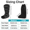 Waterproof Boot Cover for Medical and Orthopedic Boots, Heavy-Duty Non-Slip Sole, Reusable Shoe Protector for Rain, Snow, Beach, Garden, Indoor & Outdoor Use(Tall Medium) (Blue)