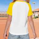 Topstype Girls' Soft Raglan Short Sleeve Summer T Shirts Crew Neck 5-14 Years (White and Yellow)