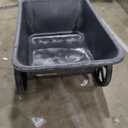 Rubbermaid Commercial Products 8.75 Cubic Foot, All-Weather, Big-Wheel Cart/Yard Cart/Lawn Cart/Wheelbarrow, Yardwork/Landscaping/DIY Projects, Durable/Weather Resistant, Black