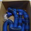 SheeChung 20FT RV Sewer Hose Kit, RV Hose Fittings, Heavy-Duty Camper Sewer Hose with Leak-Proof Swivel Fittings, 90° Clear Elbow, 2 Storage Caps, TPE Tech for Crush-Proof & UV-Resistant