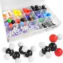 444 Pcs Organic Chemistry Model Kit for Organic and Inorganic Chemistry Learning, Molecular Model Kit, Experiment Molecular Mesh for Learning and Raising Space Imagination, A Fullerene Set