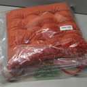 2 Pack Square Seat Cushion Chair Pads for Kitchen Dining Chairs, Soft Comfort Velvet Chair Mat Pillow Cushions with Ties for Office Desk Living Room Tatami 15.5", Orange