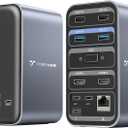 MacBook Pro Docking Station Dual Monitor with 2 4k HDMI Display,15 in 2 USB C Docking Station for MacBook with 2 HDMI, VGA, PD3.0, 7 USB Ports, RJ45 Ethernet & 3.5mm Audio (No Power Adapter)