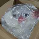 20" Top Diameter x 20" Bottom Diameter 12" Height Fabric Drum Lampshade Spider Attachment (Pleated Mushroom White)