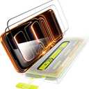 WSKEN for iPhone 17 Pro Max Screen Protector - [Auto-Dust Removal] [Top 9H+ Tempered Glass] 12FT Shatterproof Military Grade Diamond HD Durable Flim Easy Install Case Friendly, 2 Pack (Clear)