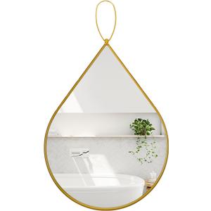 Gold Wall Mirrors Decorative Irregular Hanging Mirror 26 X 18 Inch Bathroom Wall-Mounted Mirrors Big Mirror for Living Room Dress Room Gold Wall Mirrors Decorative Irregular Hanging Mirror 26 X 18 Inch Bathroom Wall-Mounted Mirrors Big Mirror for Living Room Dress Room