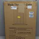 Fairy Baby Narrow Baby Gate for Stair, 22.8"-25.5" Wide Pressure Mounted Pet Gate for Doorway, Easy Walk Thru Child Safety Gate, White