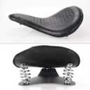 LKV 13.38" Motorcycle Solo Drive Seat with Seatbase Mounting Hardware Kits Custom Chooper Bobber Seats Universal Fit for Harley Davidson Sportster XL 1200 883 48