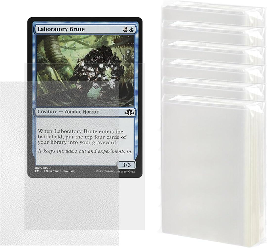 Katomula 300 Pack Pro Clear Card Sleeves for MTG Tear-Resistant Rough Matte MTG Sleeves, Standard Sleeves Perfect Shuffling