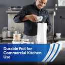 Reynolds Foodservice Pre-Cut Aluminum Foil Sheets, Great for Concessions, Catering, Cafeterias, and Restaurants, Easily Moldable Around Food, 12 x 10.75 Inches, 500 Ct.