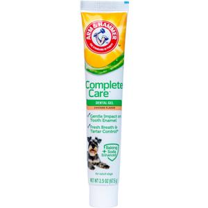 4 x Arm & Hammer Complete Care Dental Gel Dog Toothpaste, Gel-Style for Gentle Enamel Care, Fresh Breath, Tartar Control, Baking Soda Enhanced, Fluoride Free, Chicken Flavor, 2.5 Oz