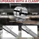 LCGP 5" Inlet Diesel Exhaust Muffler with Clamp, 5'' Inlet & Outlet, 7" x 24" Body 30" Whole Length Universal Resonator, Straight Through Design, Stainless Steel Mufflers Resonator