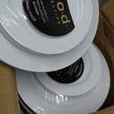 Mod Round White Combo Plates Set, 7.5" & 10.25", 192pcs (6 packs x 32)
