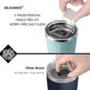 20oz Soft Touch Diamond Tumbler - Double Wall Vacuum Insulated Stainless Steel Coffee Cup | Leak-Resistant Detachable Lid, Cup Holder Friendly, BPA Free Dishwasher Safe, Thoughtful Gift for Women