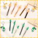 50 Set Employee Appreciation Gifts Bulk Inspirational Pickle Potato Pens and Keychains with Motivational Cards Positive Valentines Gift for Coworker Staff Office Party Favor