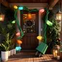 Fokuboo Christmas Decorations - 17Ft Christmas Giant Socket String Lights, with C26 Waterproof Jumbo Multicolored Light Bulb for Outdoor Indoor Outside Holiday Yard Garden Decor, 10 Lights