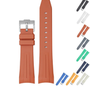 22mm Curved End Rubber Band For Blancpain X Swatch, Replacement Watch Band With Buckle For Blancpain X Swatch Silicone Rubber Watch Strap - Orange