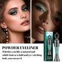 2 x Sheda Powder Eyeliner, a handcrafted, 100% natural powder eyeliner, waterproof, long-lasting, rich, smudge-resistant color (Dark Green)